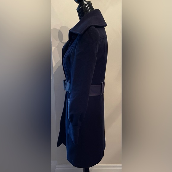 Mackage Navy Blue Wool Cashmere Blend Single Breasted Coat Size Small - Picture 3 of 16